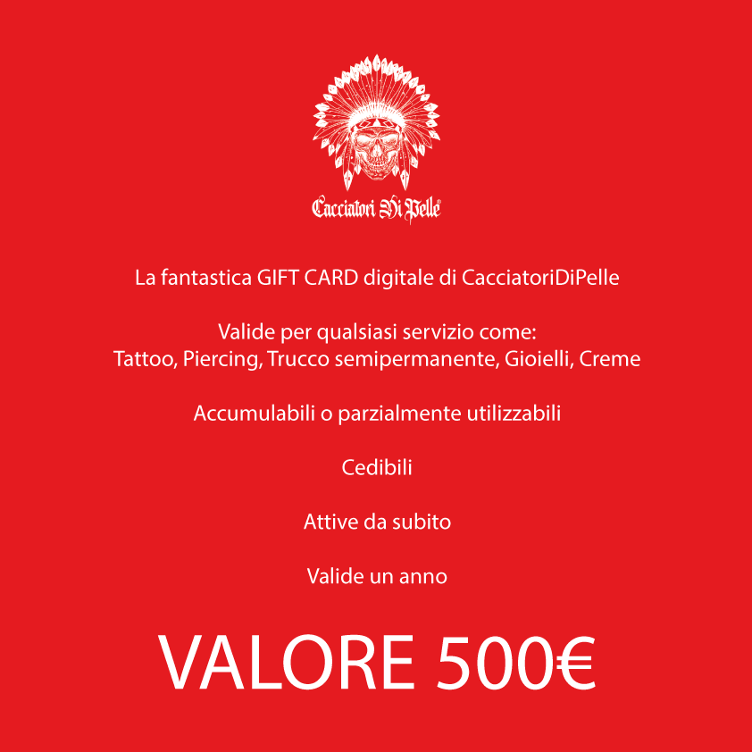Gift Card Valore 500€ costo 450€ sconto 10%